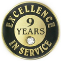 Excellence In Service Pin - 9 years